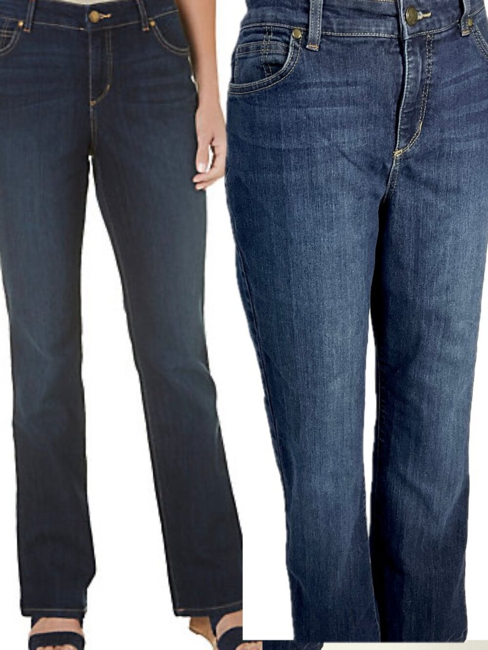 Bandolino Size 8 Mandie Barely Boot Jeans Womens Denim Short DB22050R Night Fall
